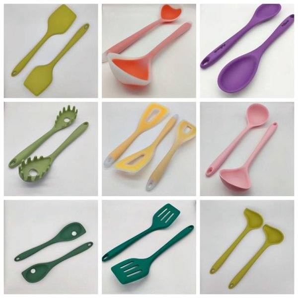 Utensilios de cocina de silicona con recubrimiento de grado alimenticio
