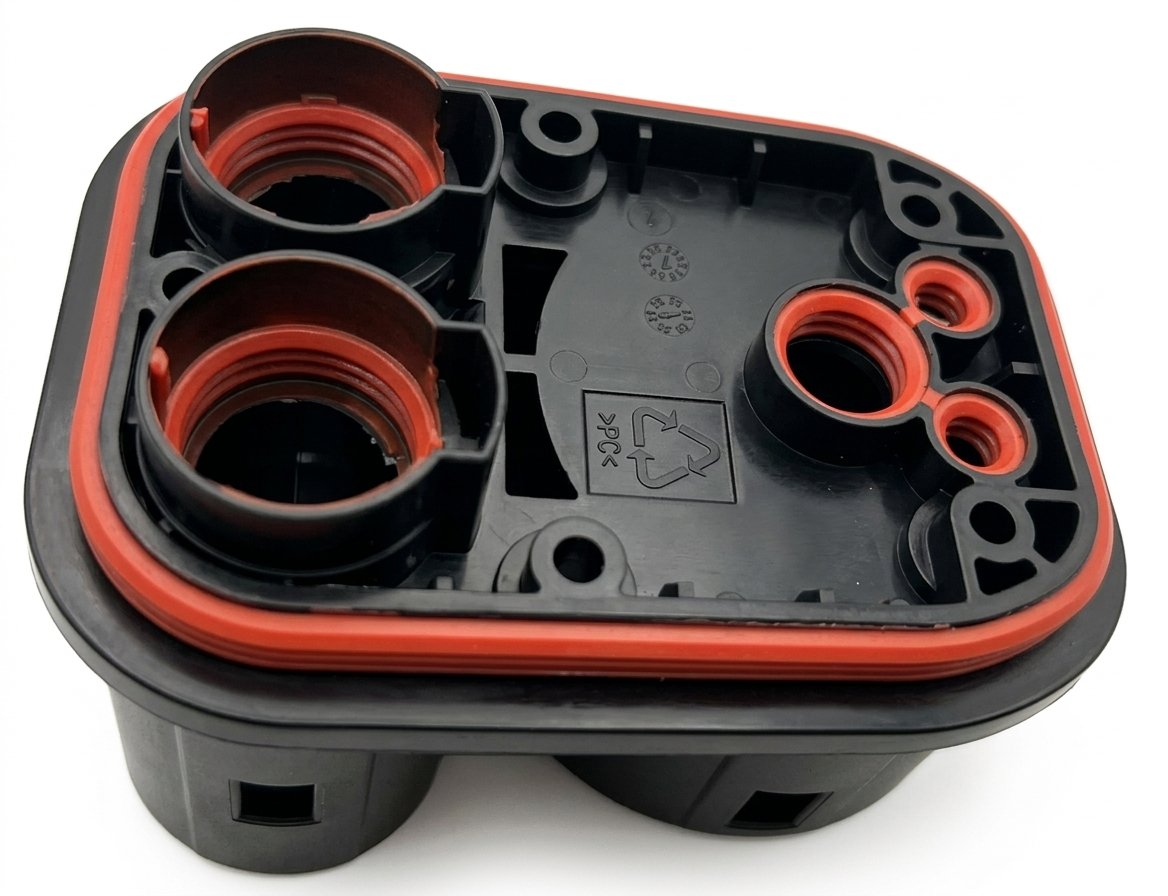 LSR overmolded plastic part